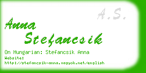 anna stefancsik business card